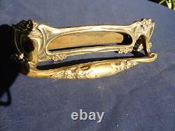 Poignée Façade Boîte aux lettres 25 cm laiton Art Nouveau Porte d'entrée Ancien