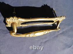 Poignée Façade Boîte aux lettres 25 cm laiton Art Nouveau Porte d'entrée Ancien