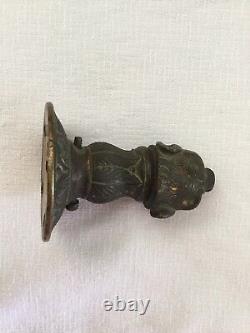 Poignée de Porte 18/19 ème Bronze trace d'or
