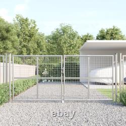 Portail en Maille de Jardin Portillon de Patio Terrasse Acier Galvanisé vidaXL