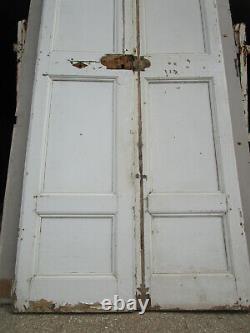 Porte 2 vantaux communication Louis XIV bois Aulne ancienne 270 X 115 cm
