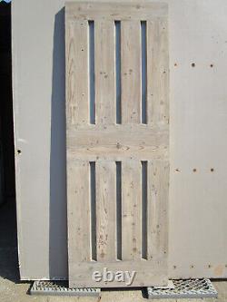 Porte 6 plexiglass cloutée communication bois peint 73 x 204 x 4 cm occasion