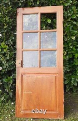 Porte 81,5x190cm vitrée ancienne carreaux Old Door 81,5x190cm glazed tiles
