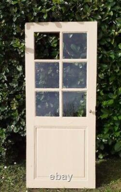 Porte 81,5x190cm vitrée ancienne carreaux Old Door 81,5x190cm glazed tiles