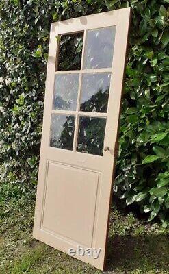 Porte 81,5x190cm vitrée ancienne carreaux Old Door 81,5x190cm glazed tiles