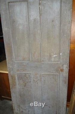 Porte ancienne, patine french grey XVIII em, jolie, chêne