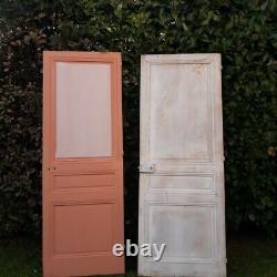 Porte communication h215xL75,5cm ancienne panneautée moulurée bois antique door