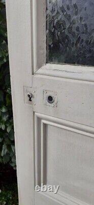 Porte communication vitrée translucide H233,5xL84,5 ancienne XX° old glass door
