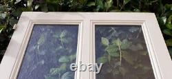 Porte communication vitrée translucide H233,5xL84,5 ancienne XX° old glass door