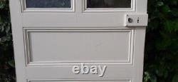 Porte communication vitrée translucide H233,5xL84,5 ancienne XX° old glass door