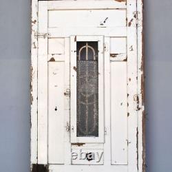 Porte d'entrée ancienne en pitchpin époque 1900