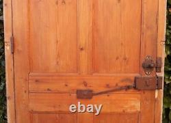 Porte d'entrée et cadre imposte fenêtres verres translucides début XX° old door