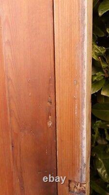 Porte d'entrée et cadre imposte fenêtres verres translucides début XX° old door