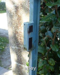 Porte de jardin ancienne en fer vendue avec chambranle et clé
