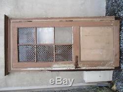 Porte de placard ancienne 19éme haut vitré provenant d'un bistrot