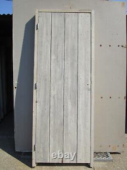 Porte doublée cloutée cadrée communication bois peint 73 x 204 x 4 cm occasion