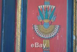 Porte maçonnnique peinte Egyptomania début XXème