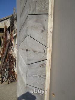 Porte rustique cloutée communication bois peint doublé 73 x 204 x 4 cm occasion