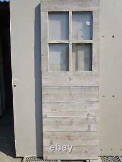 Porte vitrée cloutée communication bois peint doublé 73 x 204 x 4 cm occasion