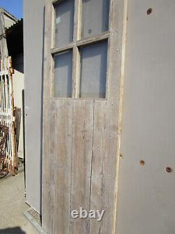 Porte vitrée cloutée communication bois peint doublé 73 x 204 x 4 cm occasion