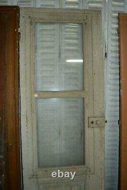 Porte vitrée en sapin / 68 cms x 2 m