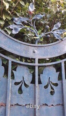 Portillon jardin H247x110cm ancien porte extérieure fer plein Old garden gate