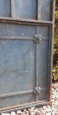 Portillon jardin H247x110cm ancien porte extérieure fer plein Old garden gate