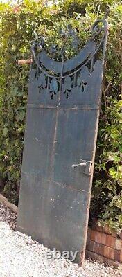 Portillon jardin H247x110cm ancien porte extérieure fer plein Old garden gate