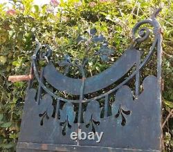 Portillon jardin H247x110cm ancien porte extérieure fer plein Old garden gate