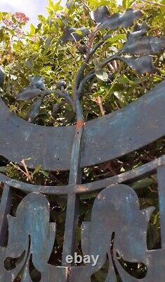 Portillon jardin H247x110cm ancien porte extérieure fer plein Old garden gate