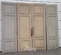Quatre portes à encadrement double face en sapin massif / Portes anciennes /