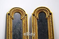 RARE PLAQUES de PROPRETE bronze ciselé doré HÔTEL PARTICULIER Napoléon III XIXe