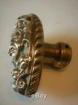 Rare ancienne poignee porte fenetre cremone serrure bronze deco chateau maison