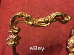 Rare deux anciennes paires de poignée de porte en bronze époque régence