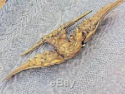 Rare fronton ornement corniche empire gros aigle en bronze 19 ème 46 cm n°1