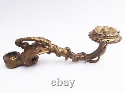 Rare poignée de crémone en bronze époque XVIIIe siècle serpent mordant une pomme