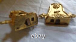 SERRURE DOUBLE STYLE L XV RIVAIN à PARIS SANS CLEF BRONZE N°SR27