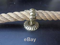 Série de 4 anciens anneaux de corde de rampe d' escaler et ses 2 embouts
