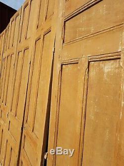 Serie de 6 anciennes monumentales portes en chêne boiserie maison de maitre