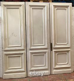 Suite de trois portes de passage moulurées a double faces XIX siècle