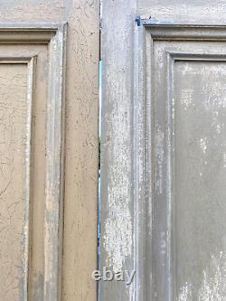 Suite de trois portes simple face en sapin massif XIX siècle