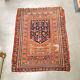 Tapis D'orient, Décor Floral, Couleur Dominante Bleu. Xx Siècle