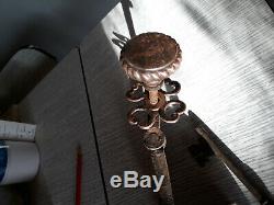 Très belle serrure de porte 18ème/19 ème en fer avec sa clef
