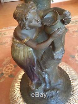 Vase, sculpture de bronze art nouveau Richard de Aurili 1834-1914